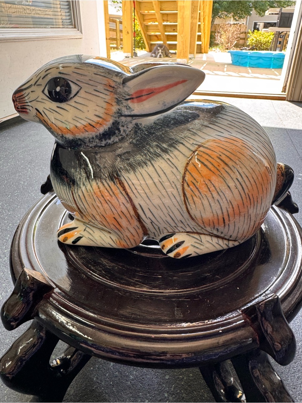 RARE Mexican Tonala Ceramic Rabbit Figurine